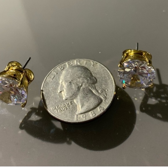 CZ By Kenneth Jay Lane Round Cut CZ Stud Earrings - Picture 4 of 4